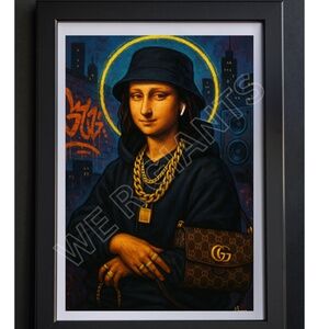 Mona Lisa x Gucci Mashup Art Print 11x17 – Luxury Pop Art Wall Decor Limited Ed.
